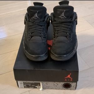 WORN NIKE JORDAN 4 SIZE 6 GS BLACK